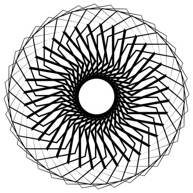 Soyut geometrik sarmal öğesi  
