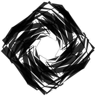 Sinirli, açısal tek renkli geometrik öğesi. 