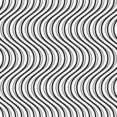 Dalgalı geometrik tek renkli çizgiler desen