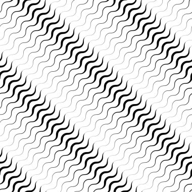 Dalgalı çapraz paralel çizgiler.  