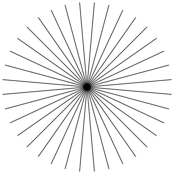 Радіальні, випромінюючі прямі тонкі лінії . — стоковий вектор