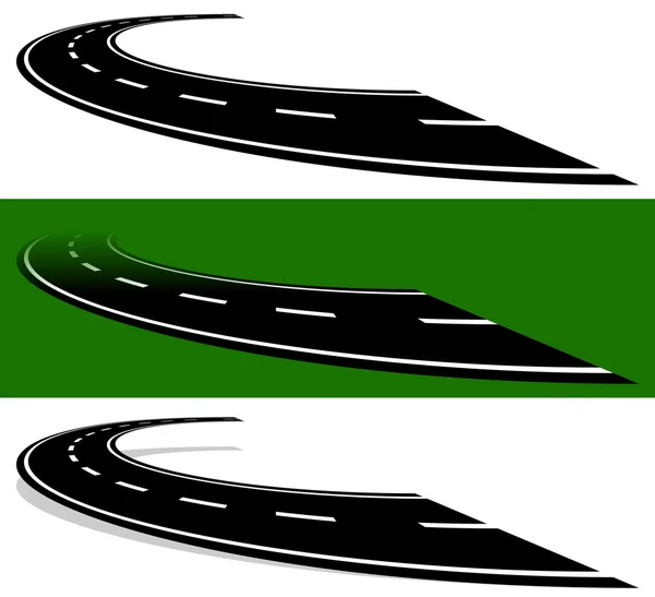 Conjunto de desvanecimiento de los iconos carreteras — Vector de stock