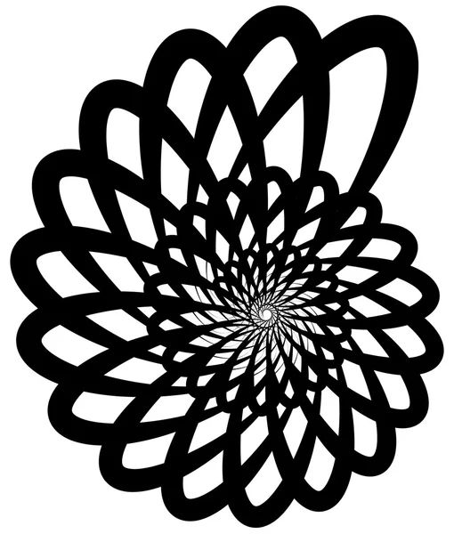 Voluta espiral, forma de caracol, elemento . — Archivo Imágenes Vectoriales