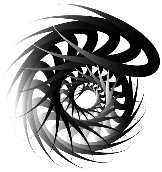 Voluta espiral, forma de caracol, elemento . —  Vetores de Stock