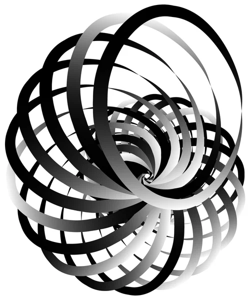 Voluta espiral, forma de caracol, elemento . — Vetor de Stock