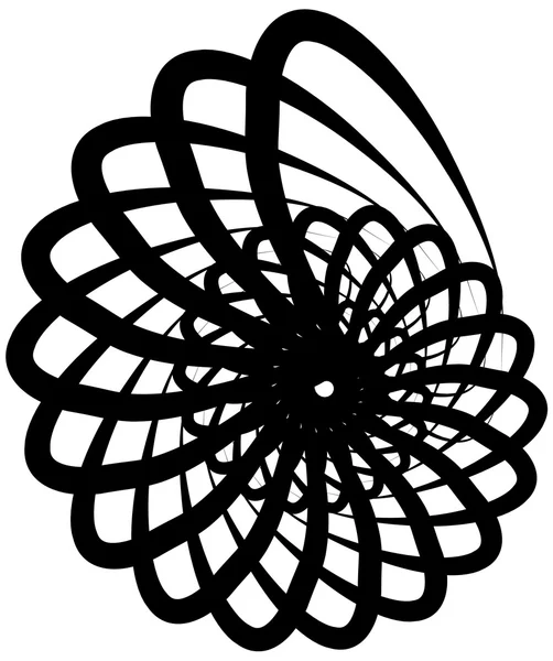 Voluta espiral, forma de caracol, elemento . — Vector de stock