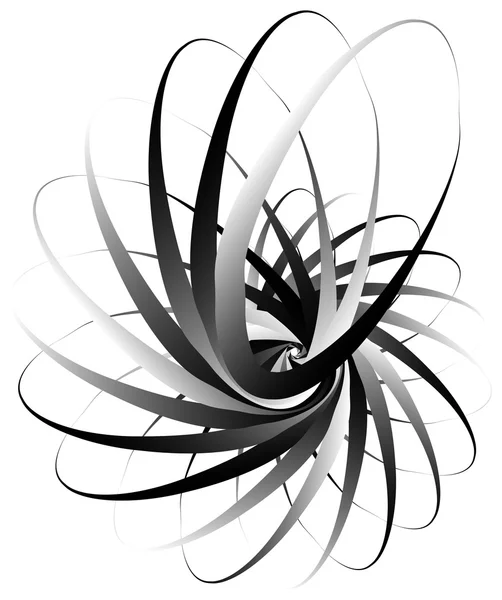 Voluta espiral, forma de caracol, elemento . — Vector de stock