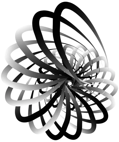 Voluta espiral, forma de caracol, elemento . — Vector de stock