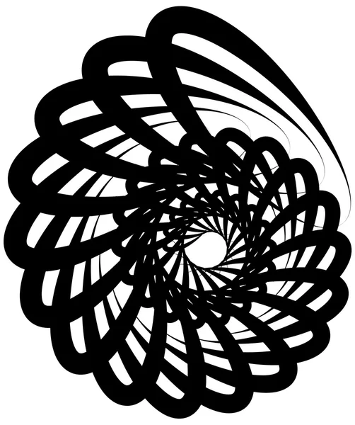 Voluta espiral, forma de caracol, elemento . — Archivo Imágenes Vectoriales