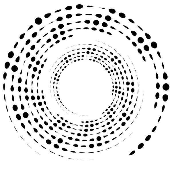 Gestippelde circulaire abstracte element. — Stockvector