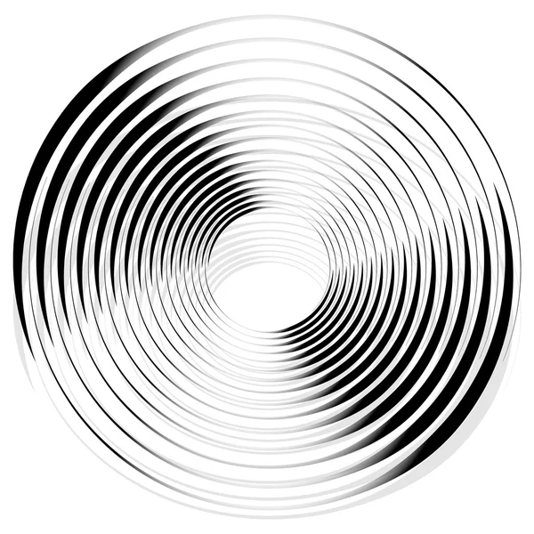 Espiral monocromática abstrata — Vetor de Stock