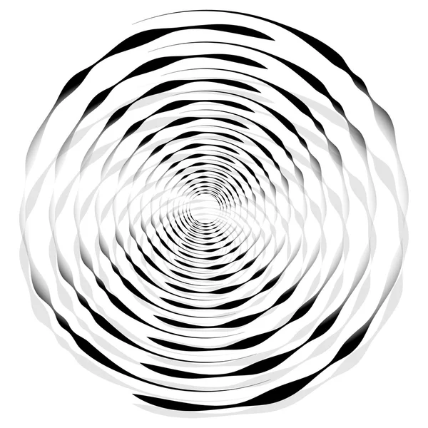 Spirale astratta monocromatica — Vettoriale Stock