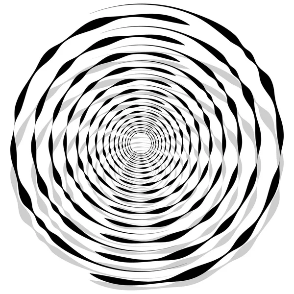 Abstrakt monokrom spiral — Stock vektor
