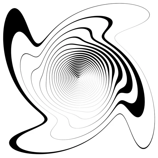 Asymmetric spiral shape — Stock Vector