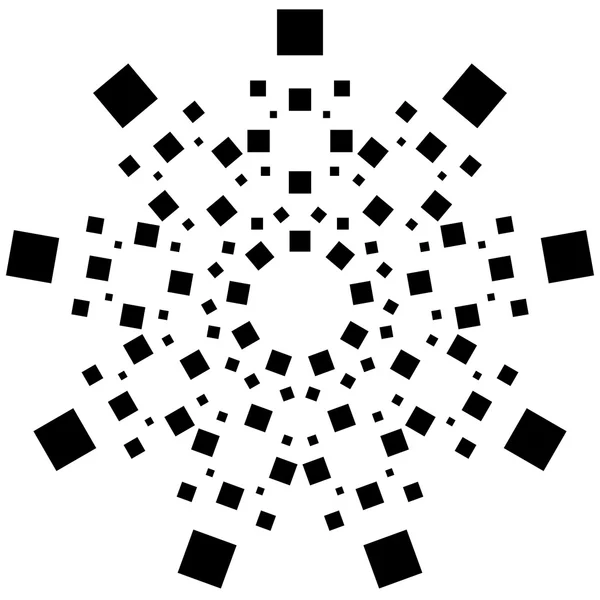 Circulaire element gemaakt van vierkanten. — Stockvector