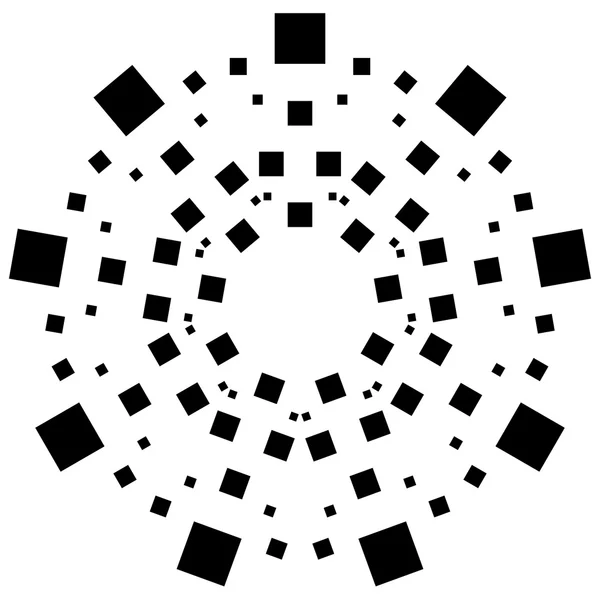 Circulaire element gemaakt van vierkanten. — Stockvector