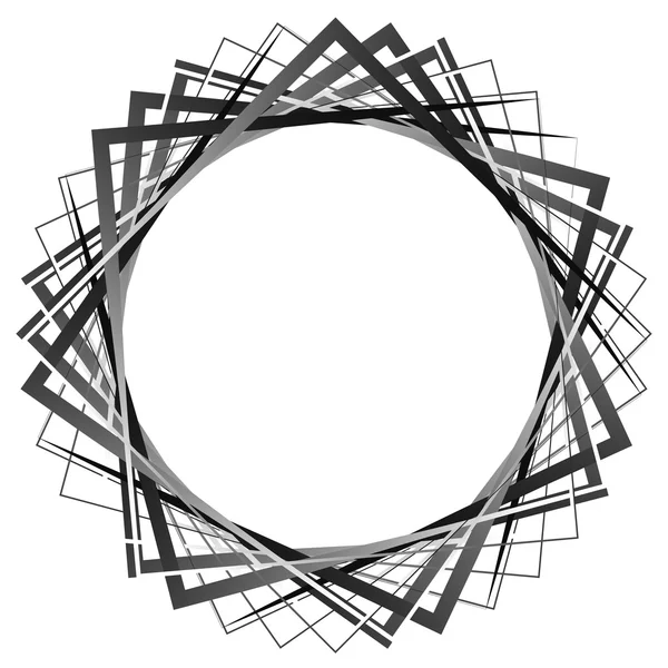 Abstracte roterende kruisende pleinen. — Stockvector