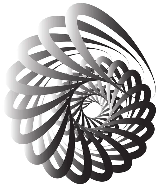 Voluta espiral, forma de caracol, elemento . —  Vetores de Stock