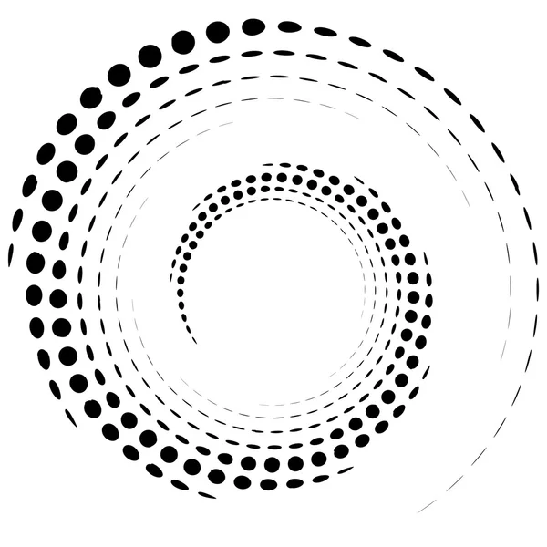 Gestippelde circulaire element. — Stockvector