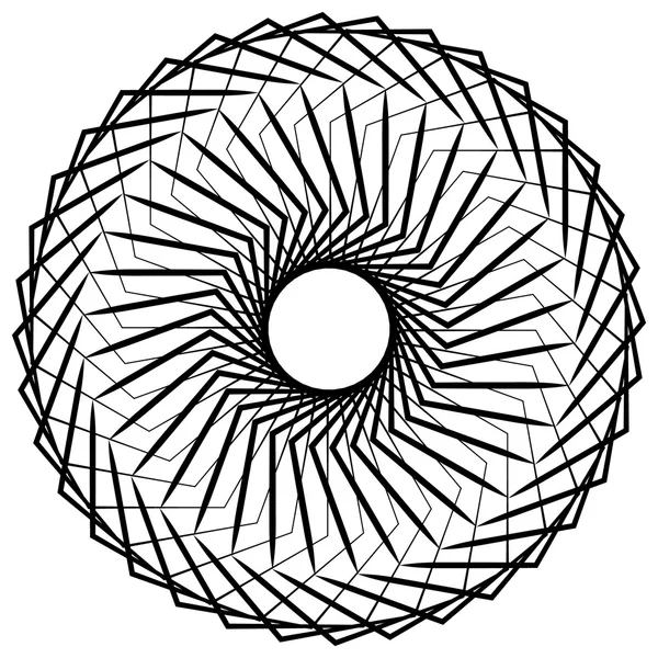 Elemento espiral geométrico abstracto — Vector de stock