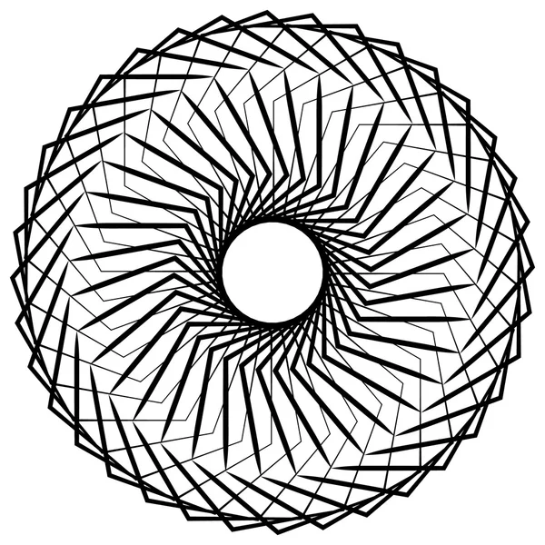 Abstraktes geometrisches Spiralelement — Stockvektor