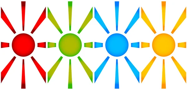 Bandeiras verticais simples com símbolo de sol . —  Vetores de Stock