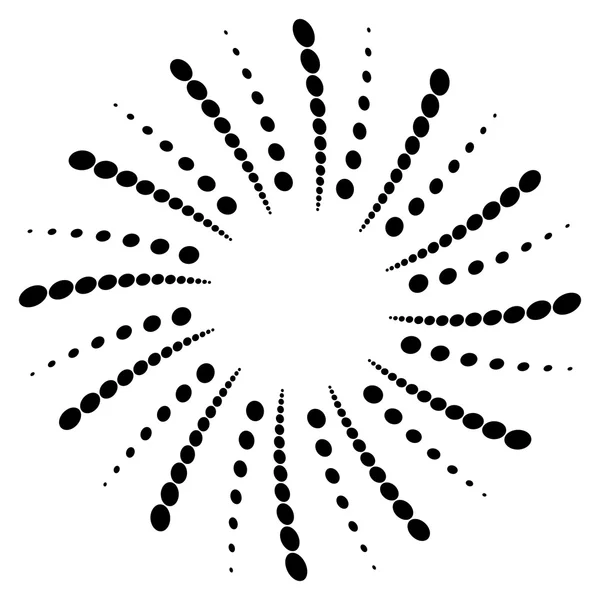 Twist, daireler ile spiral şekli. — Stok Vektör