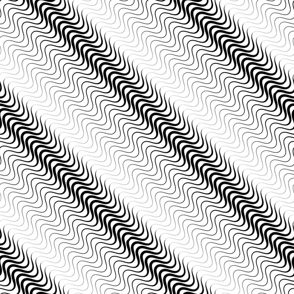 Golvende diagonale parallelle lijnen. — Stockvector