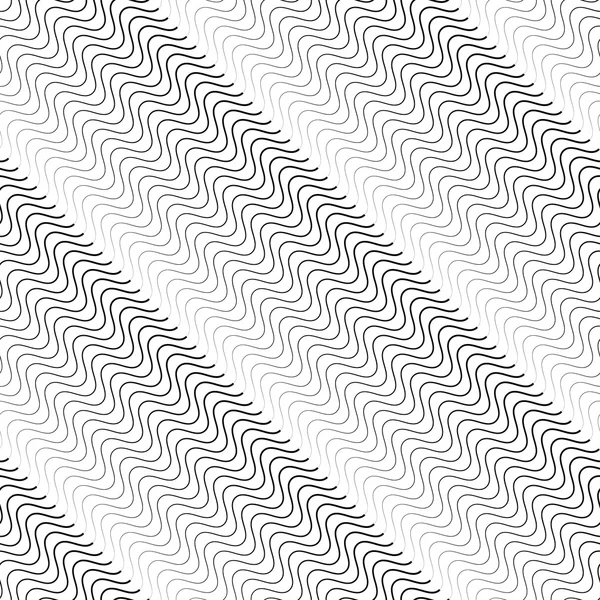 Wellenförmige diagonale Parallellinien. — Stockvektor