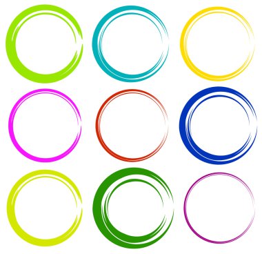 Yarım yamalak daire çizilmiş etkisi ile. 