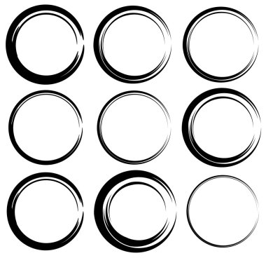 Yarım yamalak daire çizilmiş etkisi ile. 