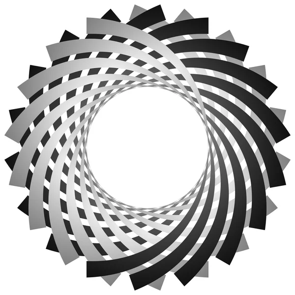Circulaire, cyclische spiraal — Stockvector