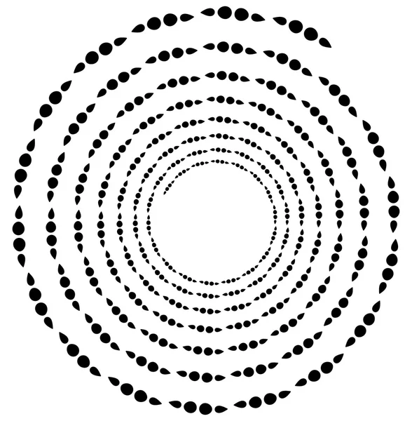 Élément en spirale pointillée . — Image vectorielle