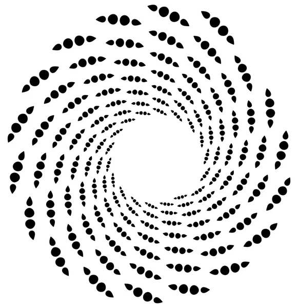 Element spirală punctat . — Vector de stoc