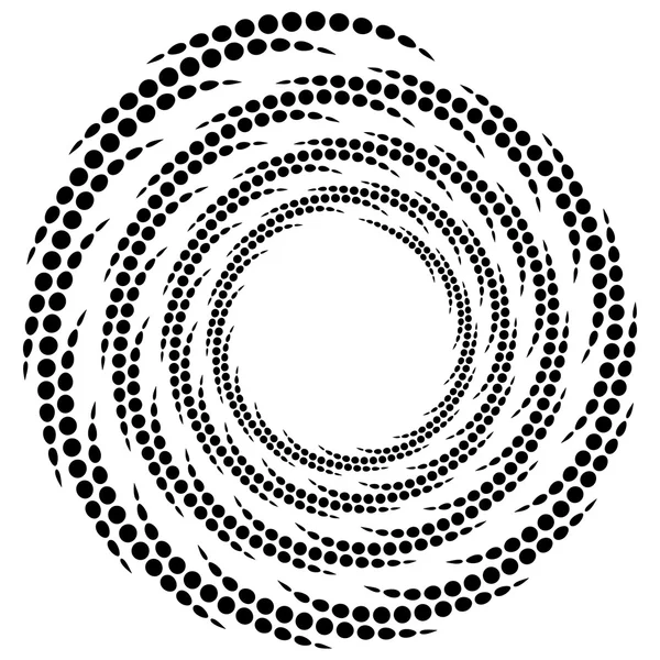 Élément en spirale pointillée . — Image vectorielle