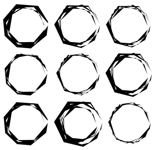 Geometric frames. circular frames. — Stock Vector