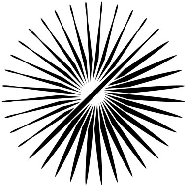 Radyal, yayılan çizgiler.