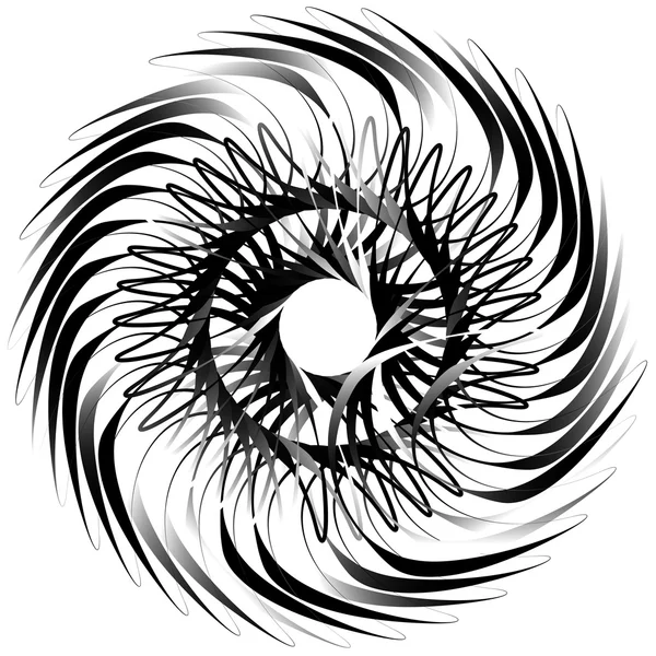 Espiral Rotación, forma concéntrica — Vector de stock