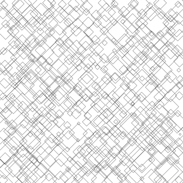 Pattern with random intersecting squares. — Stock Vector