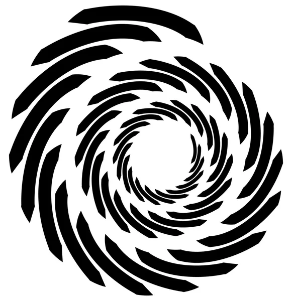 Spiral element. Concentric swirling shape — Stock Vector