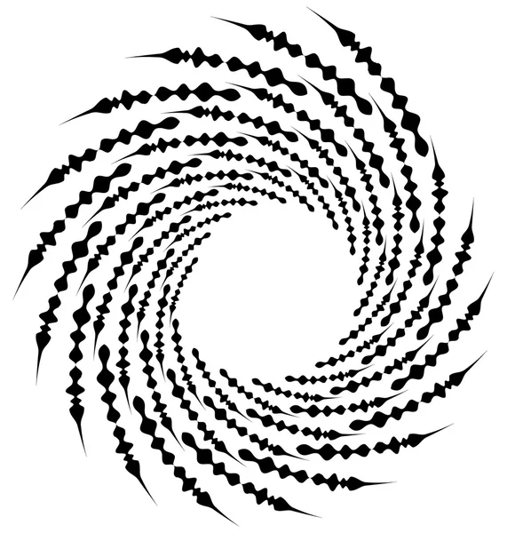 Spiraal element. Concentrische wervelende vorm — Stockvector