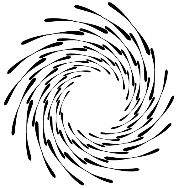 Élément spirale. Forme tourbillonnante concentrique — Image vectorielle