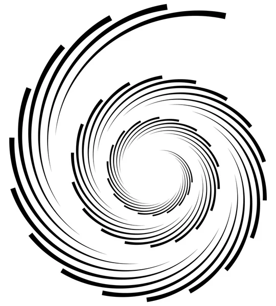 Спиральный элемент. Концентрическая вихревая форма — стоковый вектор