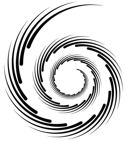 Elemento a spirale. Forma vorticosa concentrica — Vettoriale Stock