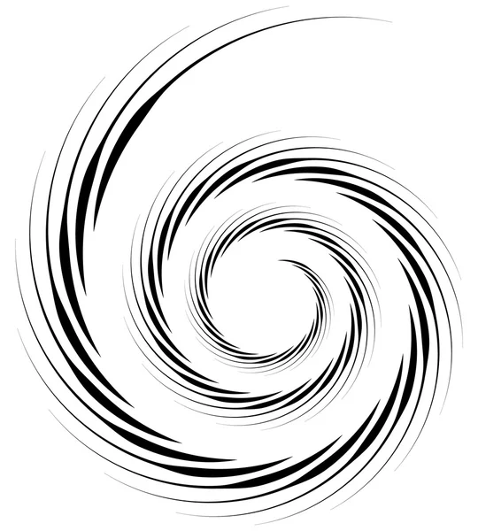 Elemento espiral. Forma de remolino concéntrico — Vector de stock