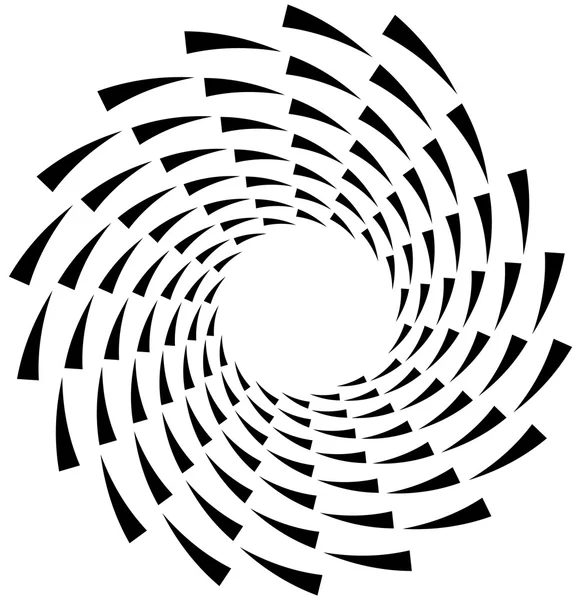 Elemento a spirale. Forma vorticosa concentrica — Vettoriale Stock