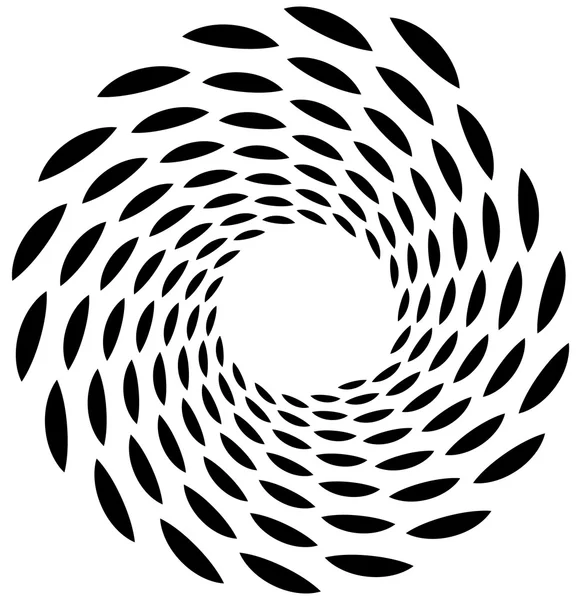 Elemento espiral. Forma de remolino concéntrico — Vector de stock