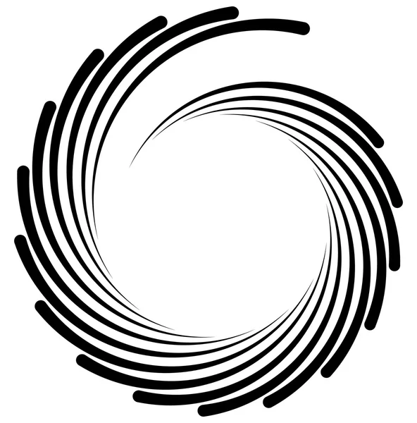Elemento espiral. Forma de giro concêntrico —  Vetores de Stock