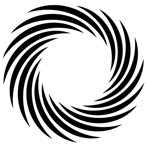 Elemento a spirale. Forma vorticosa concentrica — Vettoriale Stock