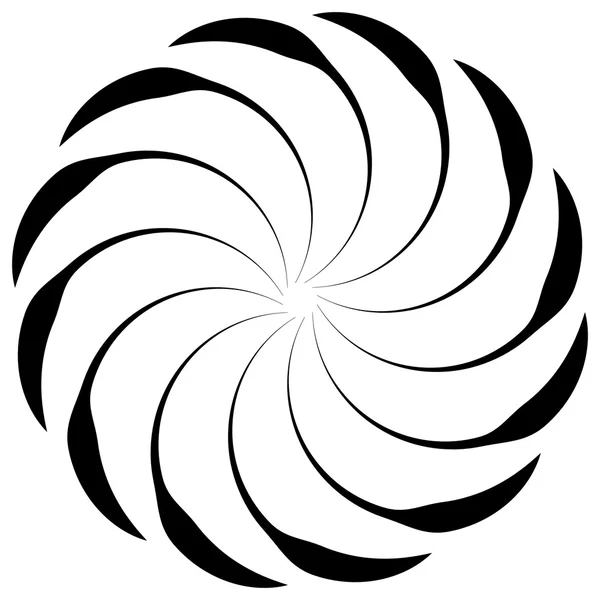 Forma espiral sobre blanco . — Vector de stock